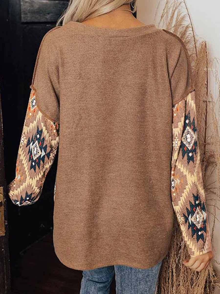 Ethnic Style Long Sleeve Shirt