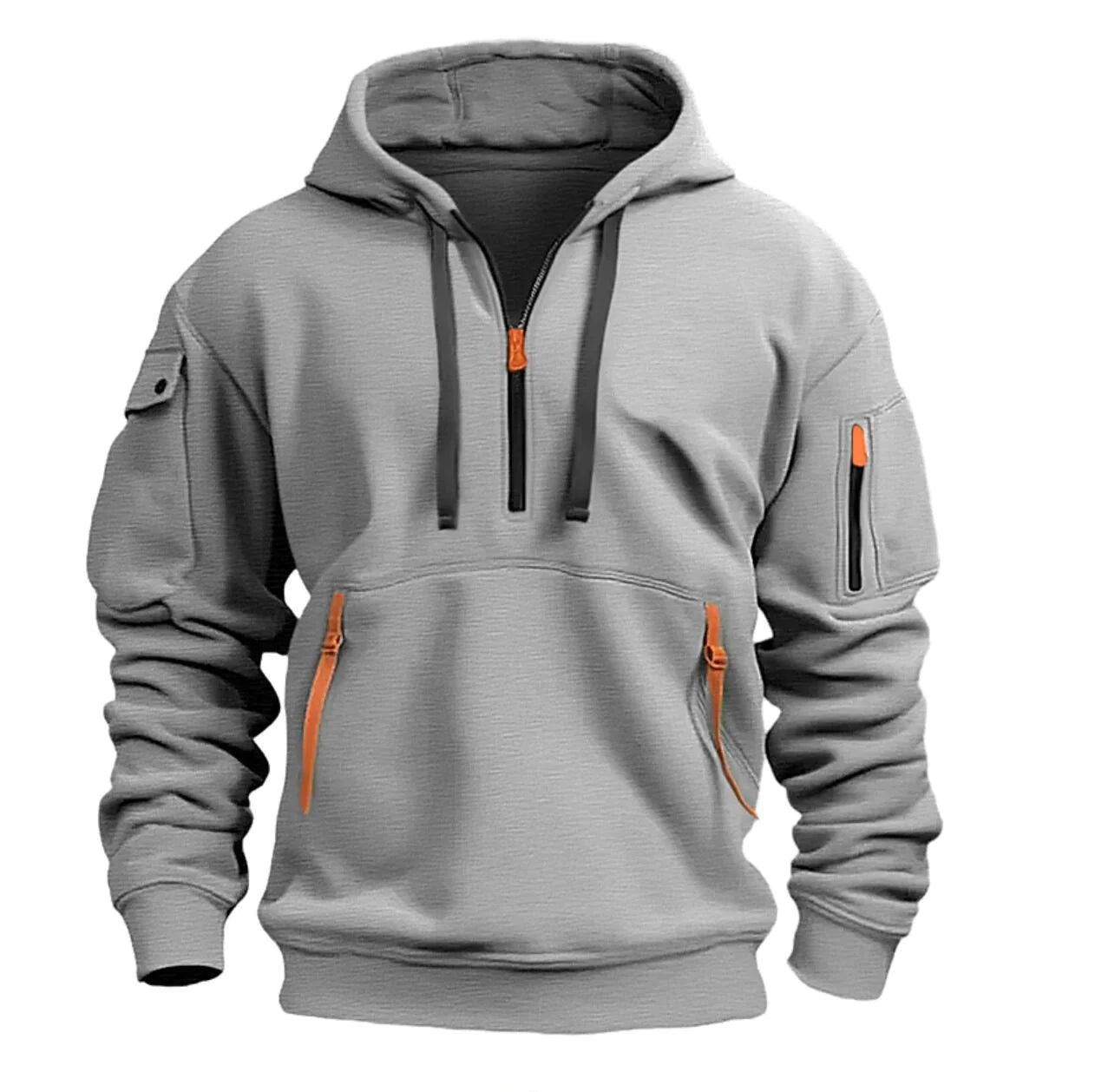 Cotton Dropped Shoulder Hooded Sweatshirt