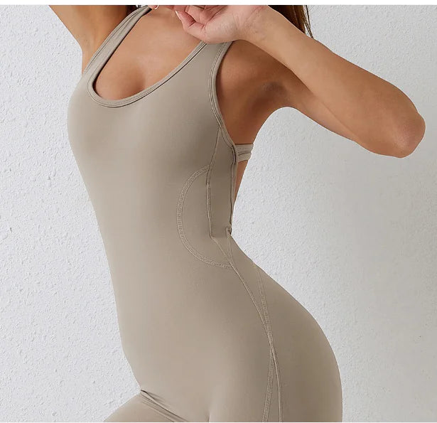 Tummy Control Yoga Workout Romper