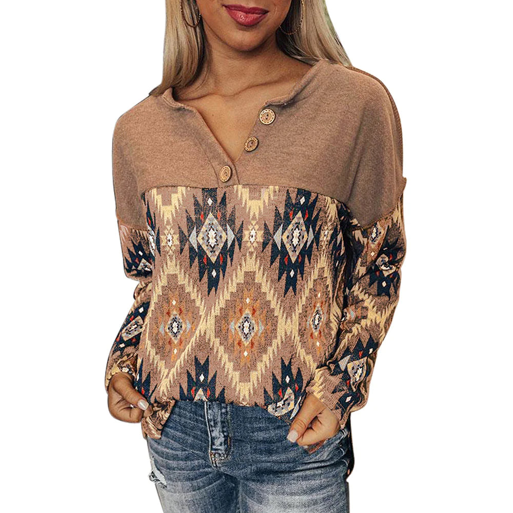 Ethnic Style Long Sleeve Shirt