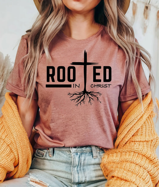 Rooted in Christ Christian Shirt